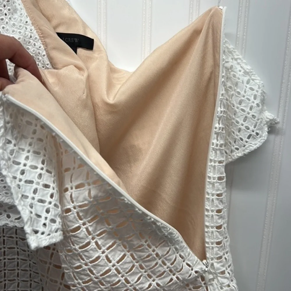J.Crew One Shoulder Eyelet‎ Top Sz 4